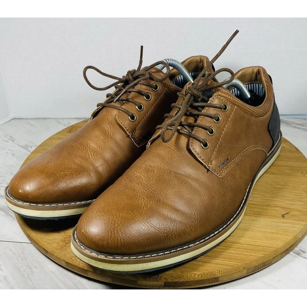 Nunn Bush Men’s Hyde II Plain Toe Oxford Brown, Size 10.5M